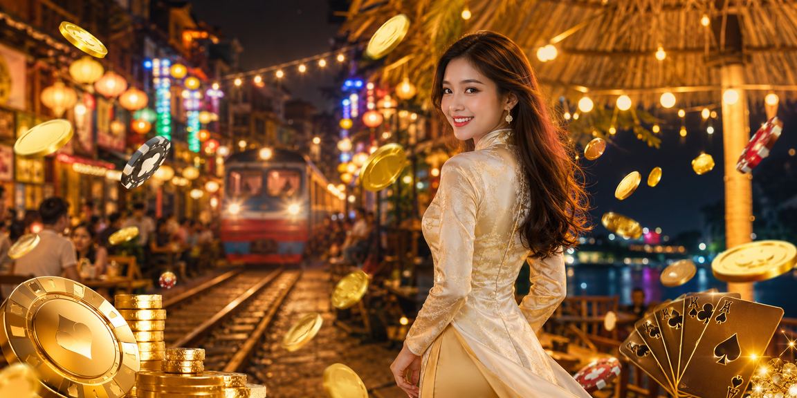 Người phụ nữ Hà Nội trong trang phục áo dài ngồi theo dõi tỷ lệ cược trực tuyến